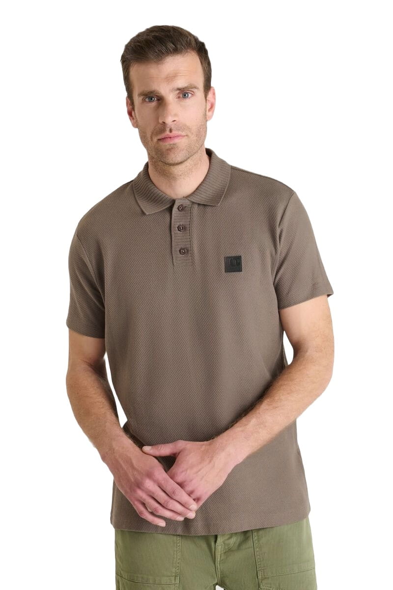 Poloshirt in braun für Herren von Le Temps des Cerises
