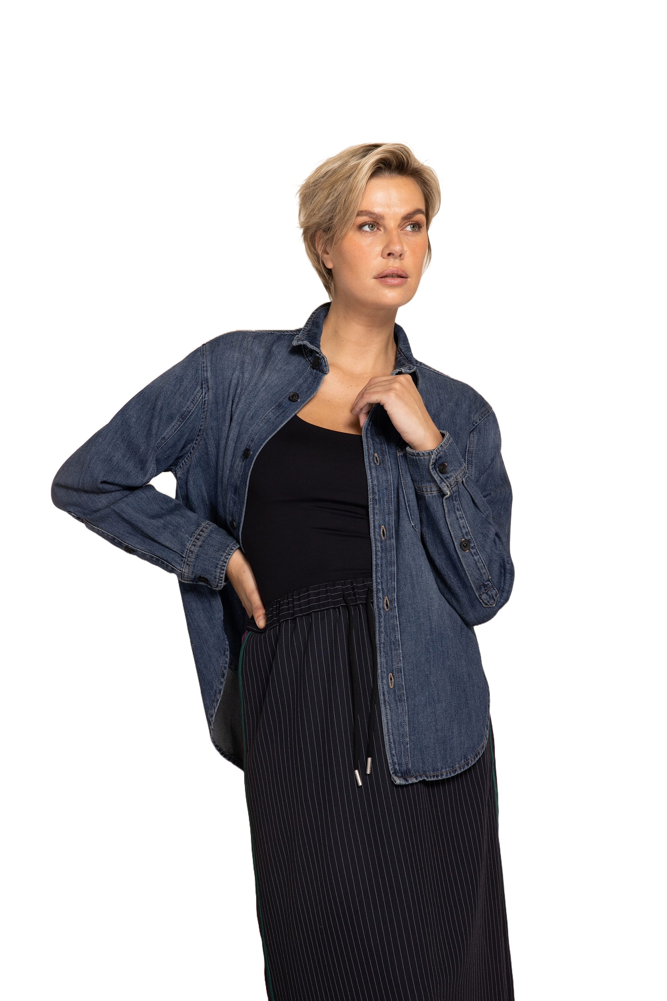 Zhrill Tjura Damen Jeanshemd