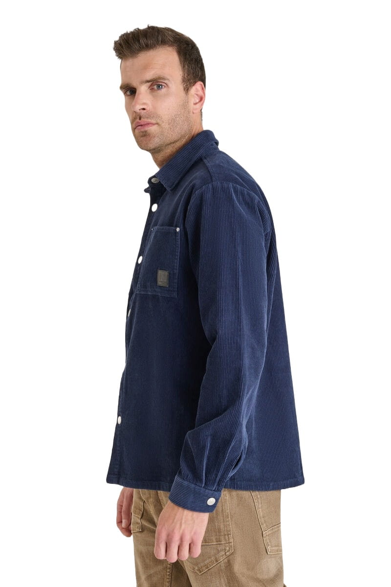 Herren Cordhemd in blau von Le Temps des Cerises
