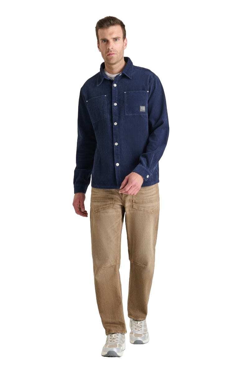 Herren Cordhemd in blau von Le Temps des Cerises