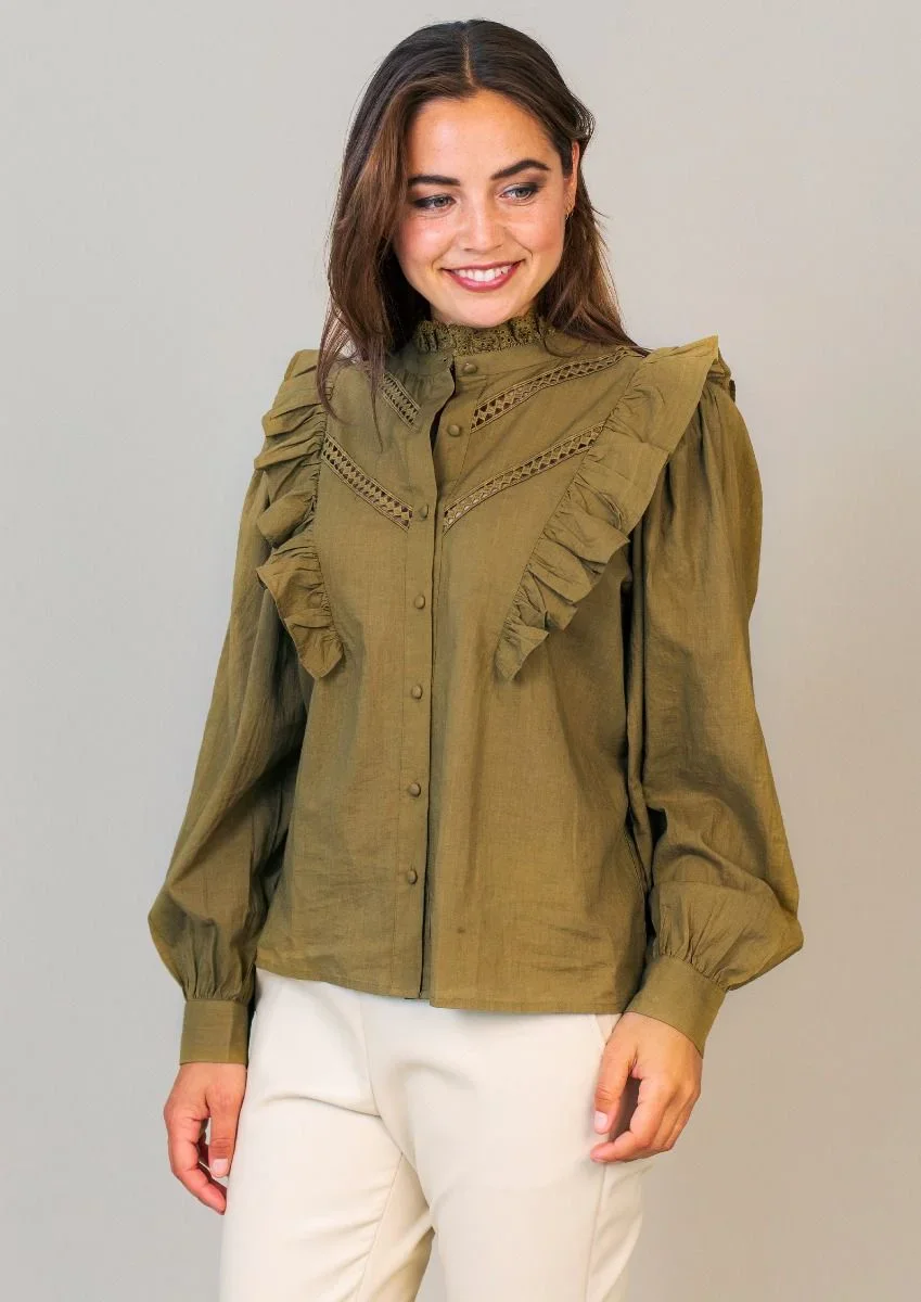 Circle of Trust Celeste oliv Damen Bluse