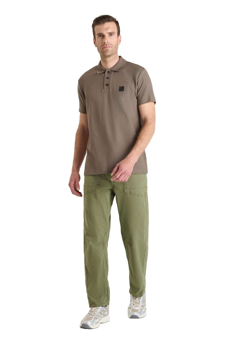 Poloshirt in braun für Herren von Le Temps des Cerises