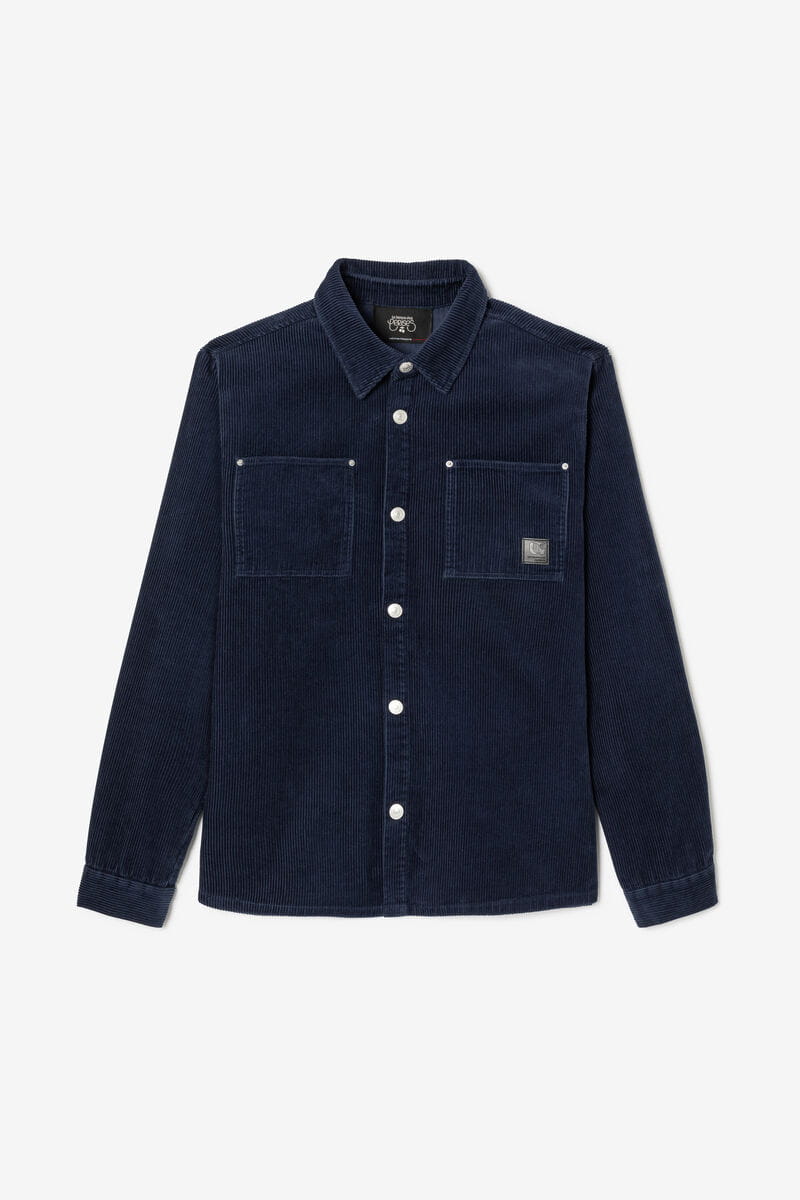 Herren Cordhemd in blau von Le Temps des Cerises