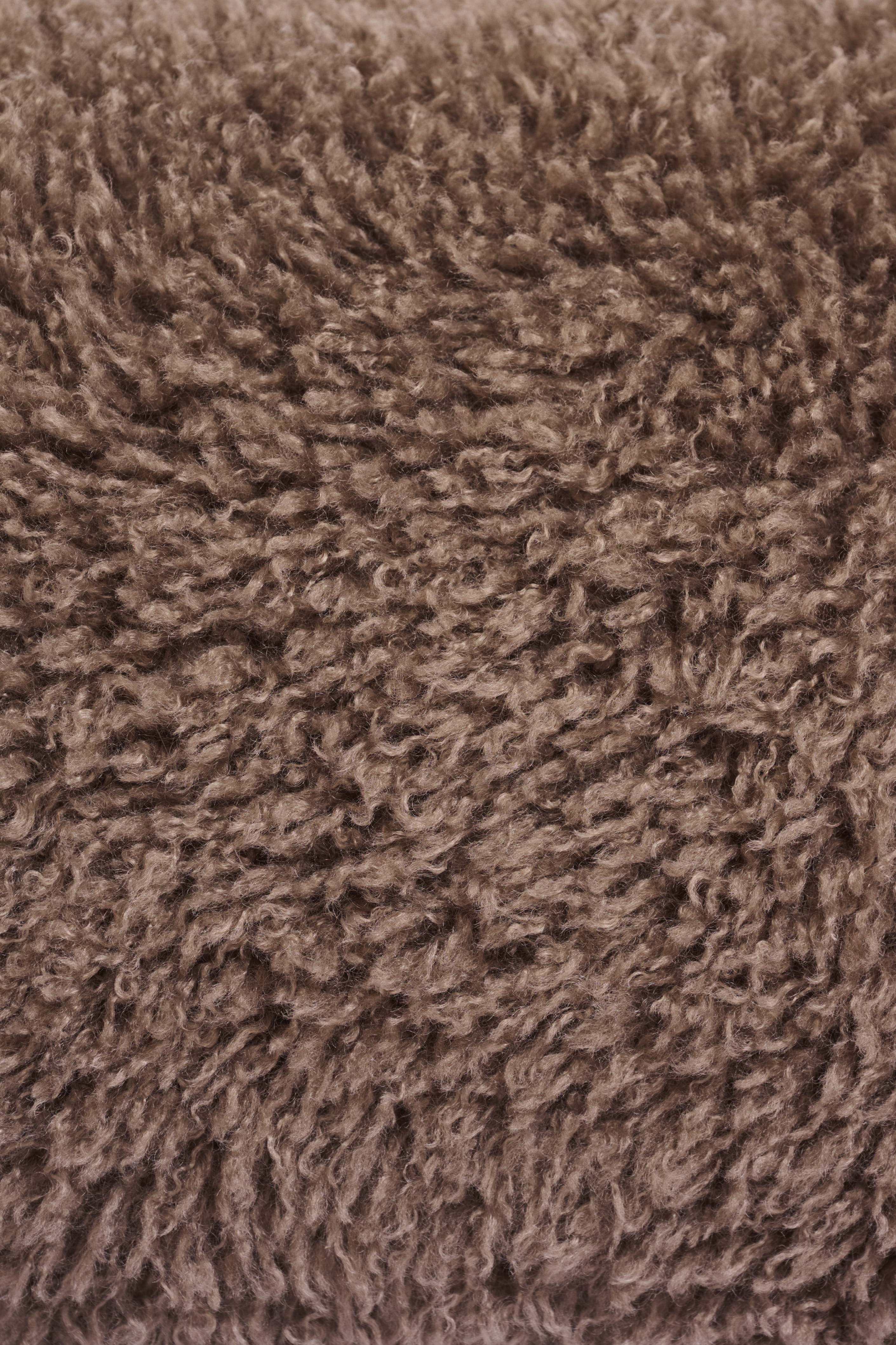 taupe faux mongolian