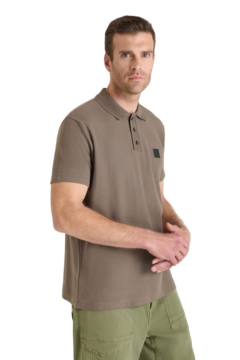 Poloshirt in braun für Herren von Le Temps des Cerises