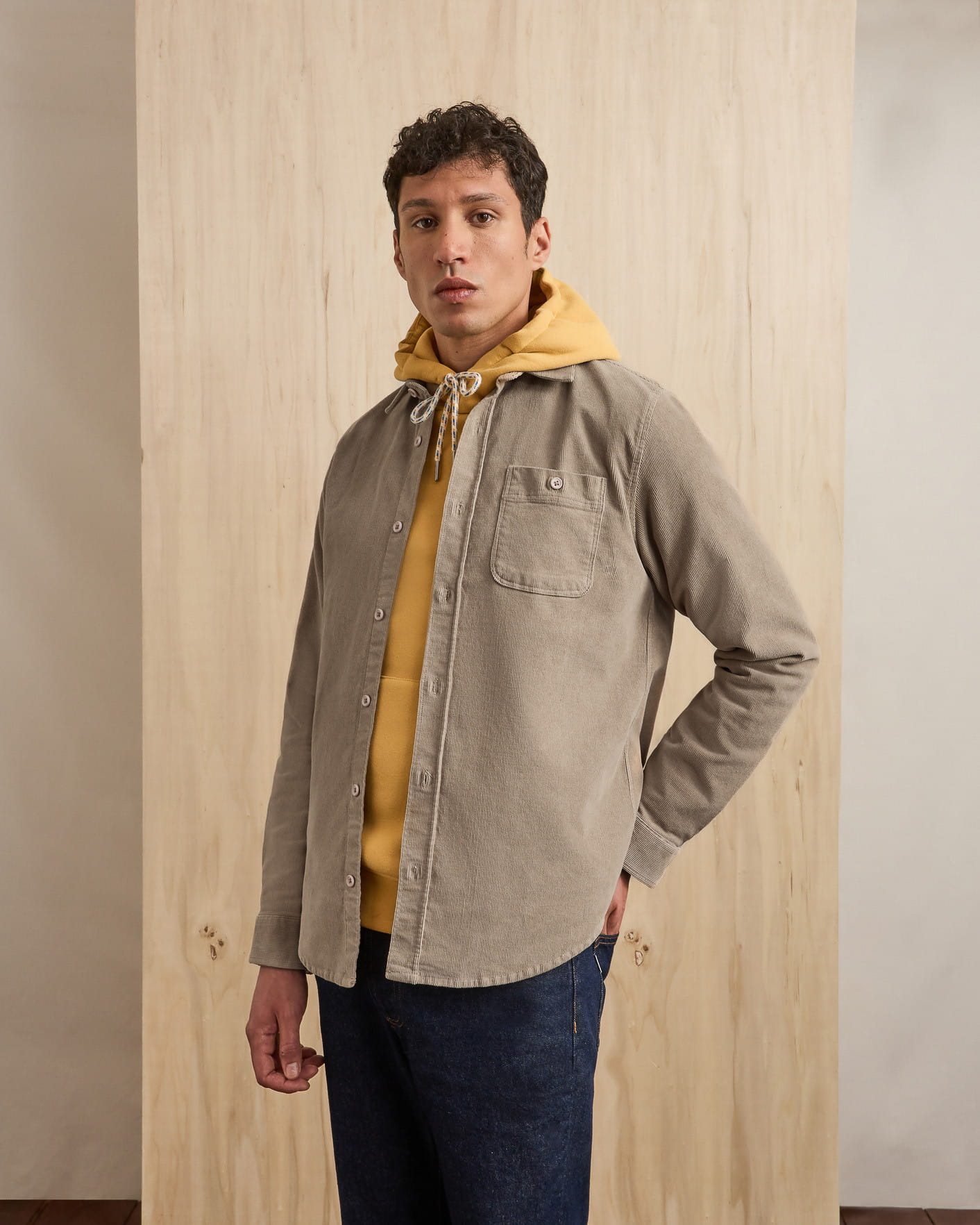Faguo Onca Woven Cord Herren Hemd 
