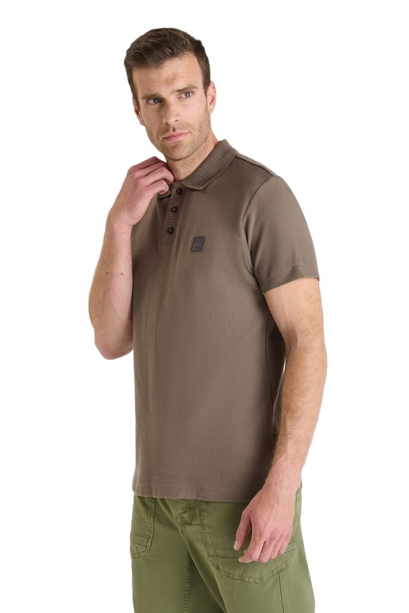 Poloshirt in braun für Herren von Le Temps des Cerises