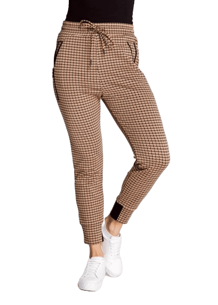 Zhrill Fabia N2178 Damen Jogger Hose Hahnentritt Muster
