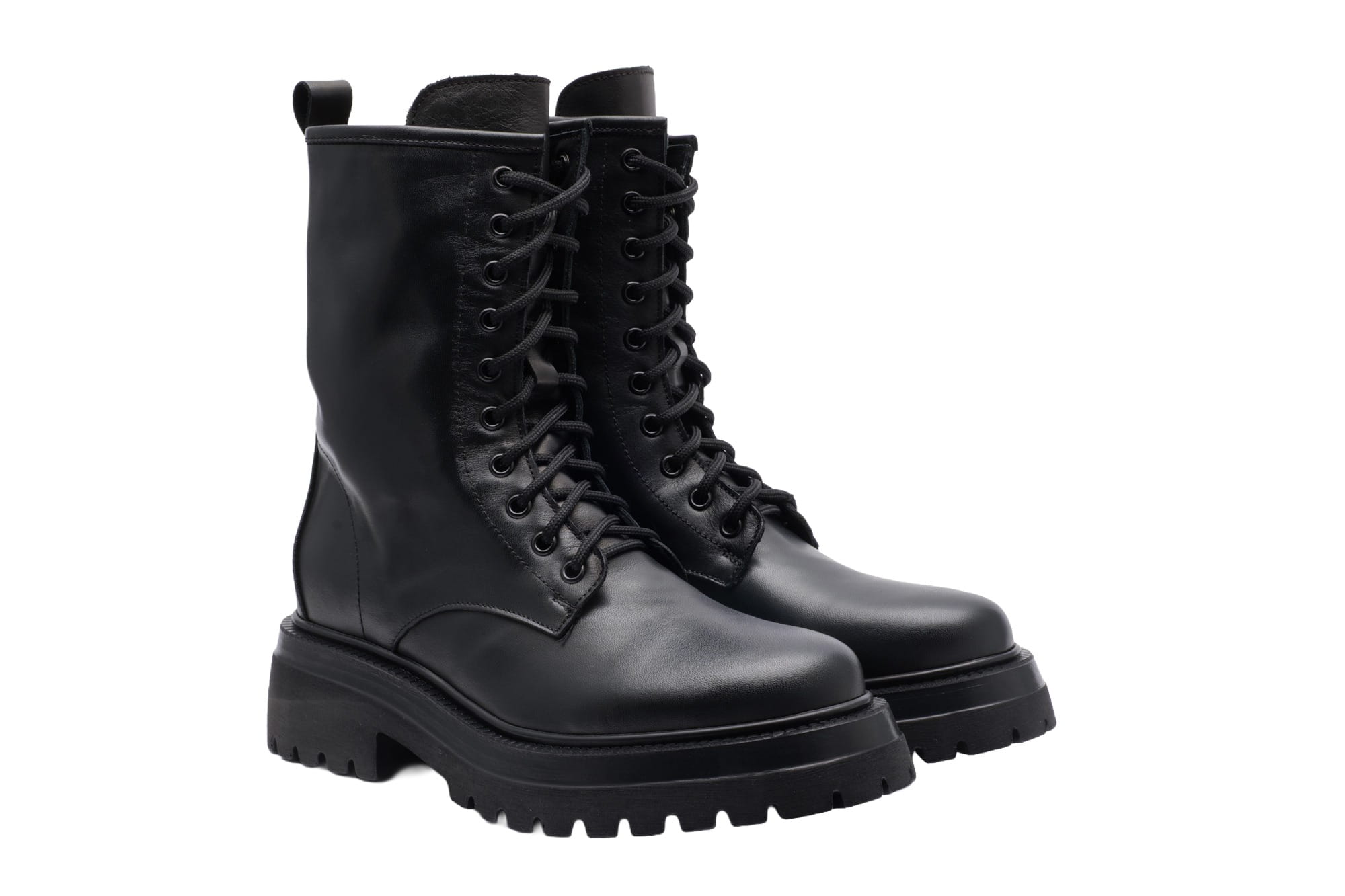 Crown Nisida Montone Damen Schnürstiefel mit Lammfell Futter