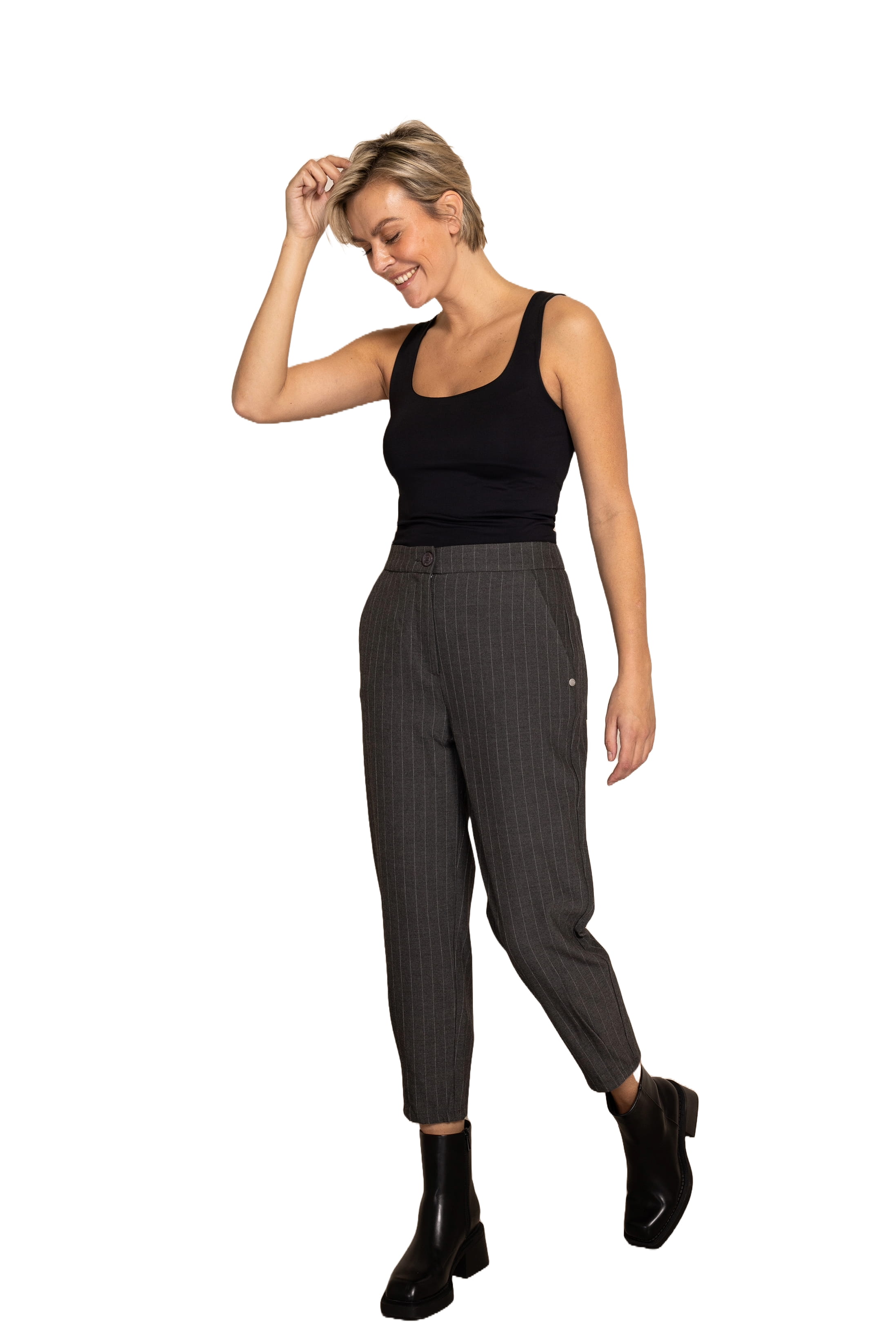 Damen Hose in grau gestreift von Zhrill