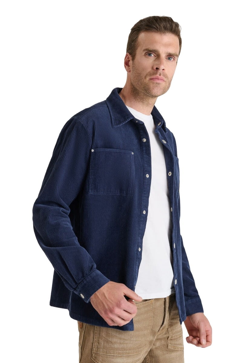 Herren Cordhemd in blau von Le Temps des Cerises
