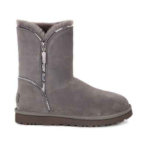 UGG Florence Damen Stiefel mit seitlichem Reißverschluß - grau